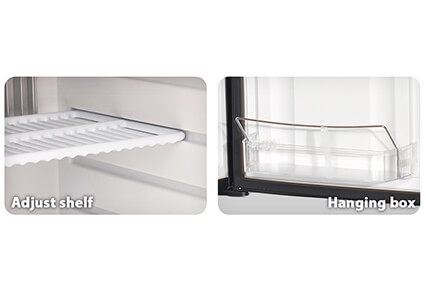 Adjustable shelves and multiple door balconies | Smeta propane ref