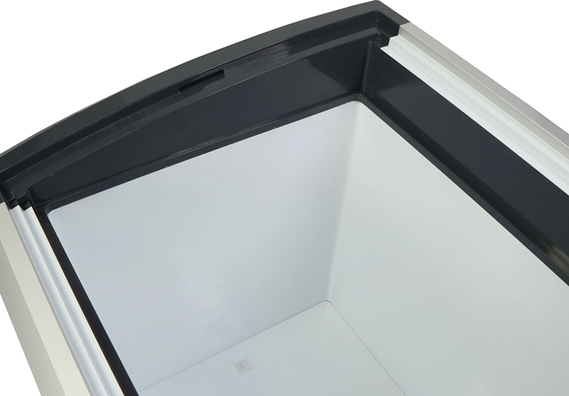 Injected plastic and aluminum frame | Smeta Good Price Commercial Curved Glass Freezer