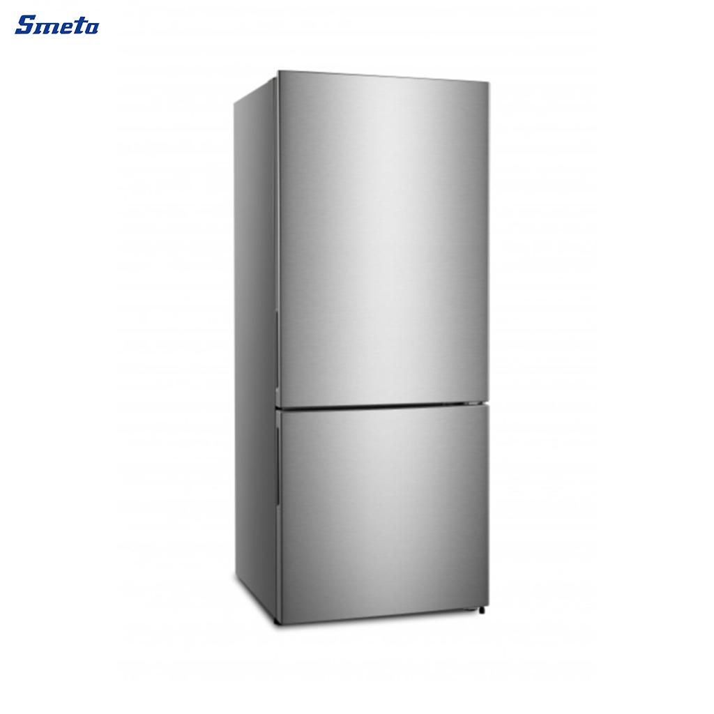 14.8 Cu. Ft. SS/White Double Door Bottom Freezer Refrigerator