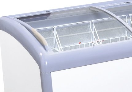 White galvanized steel liner | Smeta glass door chest freezer Smeta glass door chest freezer TDH-360X