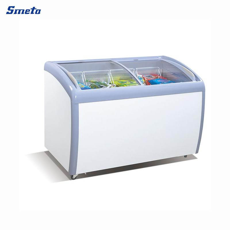 3.9~16.2 Cu. Ft Glass Door Ice Cream Display Commercial Freezer
