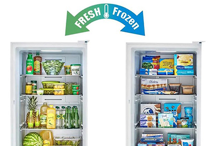 Smeta convertible refrigerator freezer