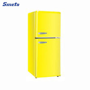 138L double door retro refrigerator