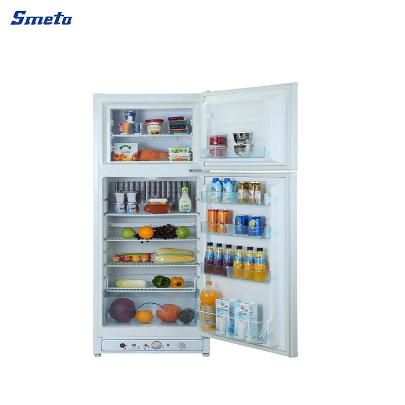 170L Double Door Gas/ Electric Fridge White Camping Fridge Freezer