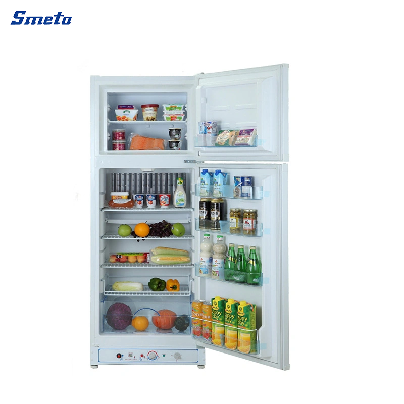 170L Double Door Gas/ Electric Fridge White Camping Fridge Freezer