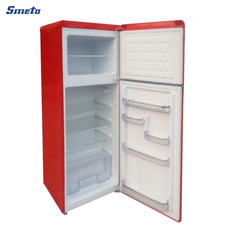 218L Black/Red Retro Fridge Freezer