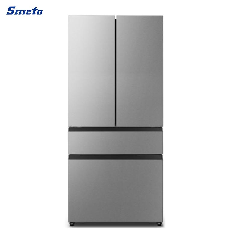 486L Silver/Black French Door Refrigerator with Double Fridge