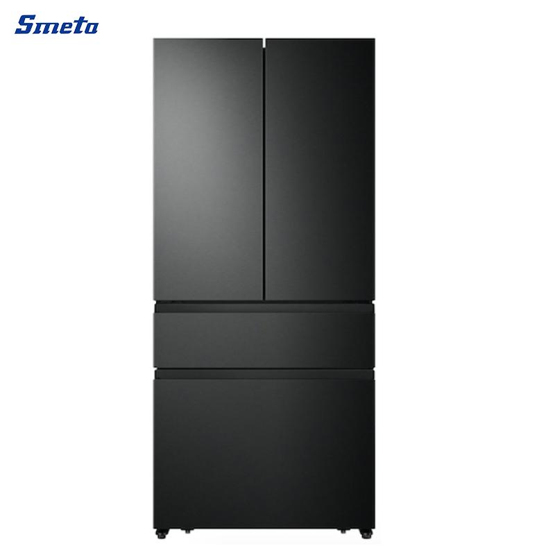 486L Silver/Black French Door Refrigerator with Double Fridge