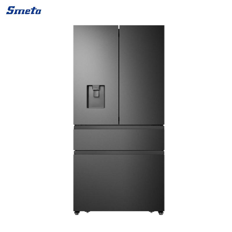 486L Silver/Black French Door Refrigerator with Double Fridge