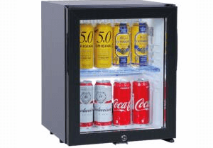 Smeta glass front mini fridge with Lock & Key - TSX-30B2E（T）