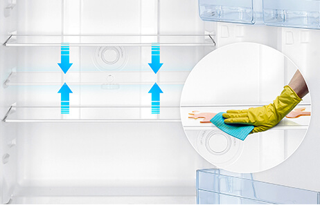 Adjustable Easy to Clean Glass Shelves | Smeta refrigerator