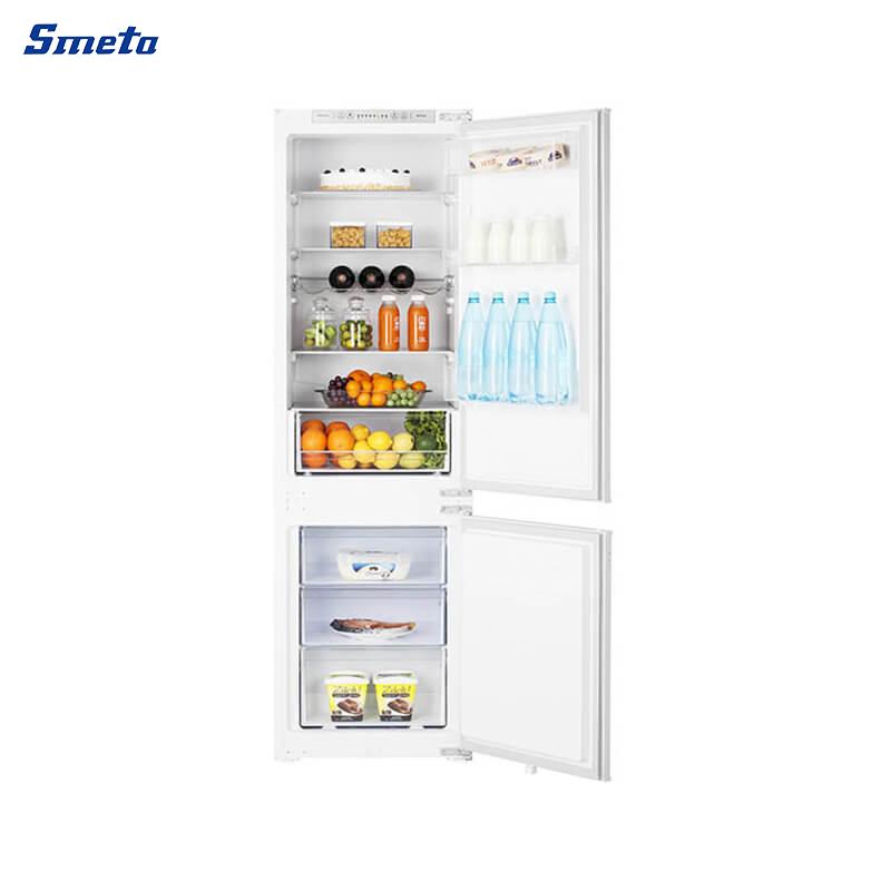 240L Double Door Integrated Fridge Freezer 70/30