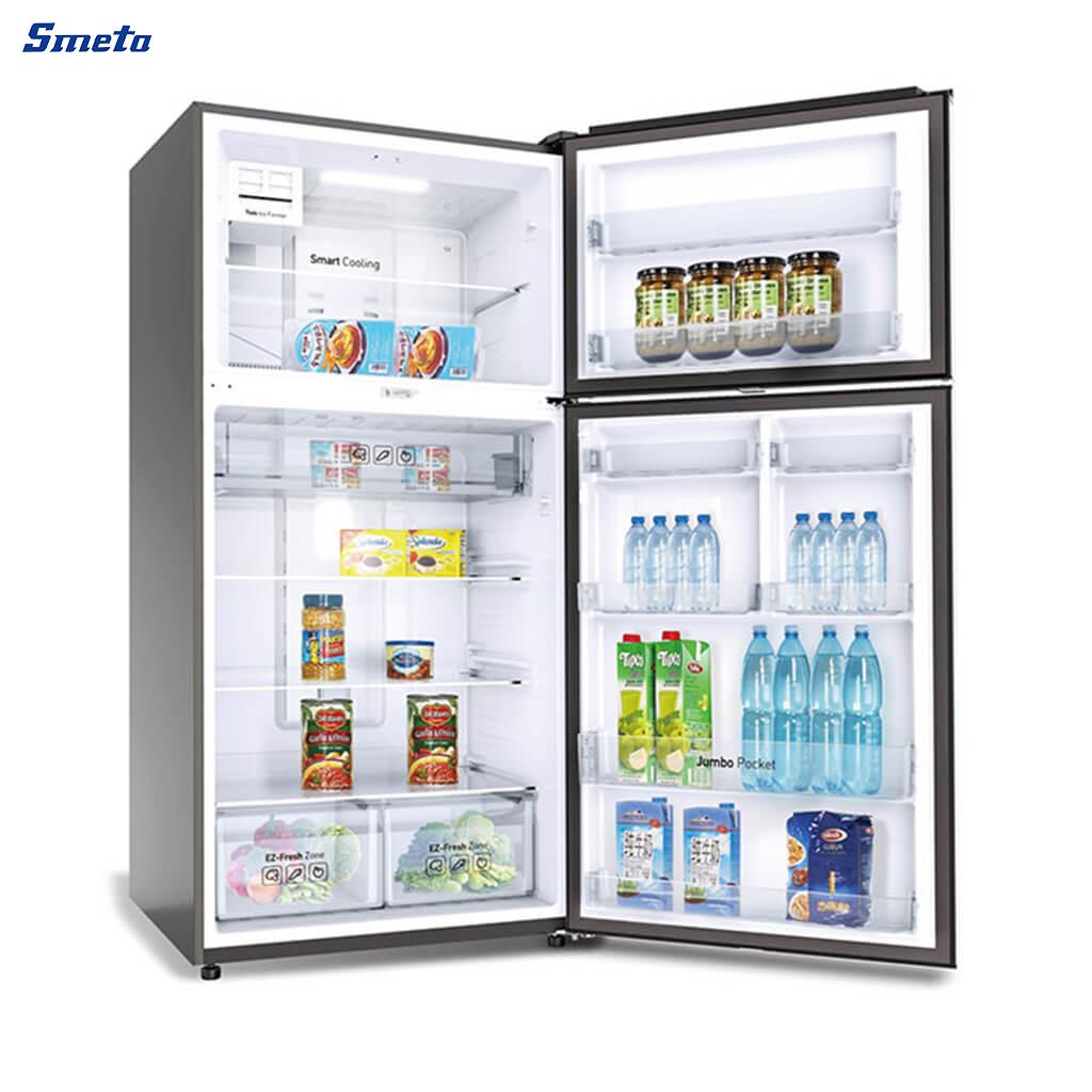 580L Double Door Top Freezer Refrigerator with Ice Maker