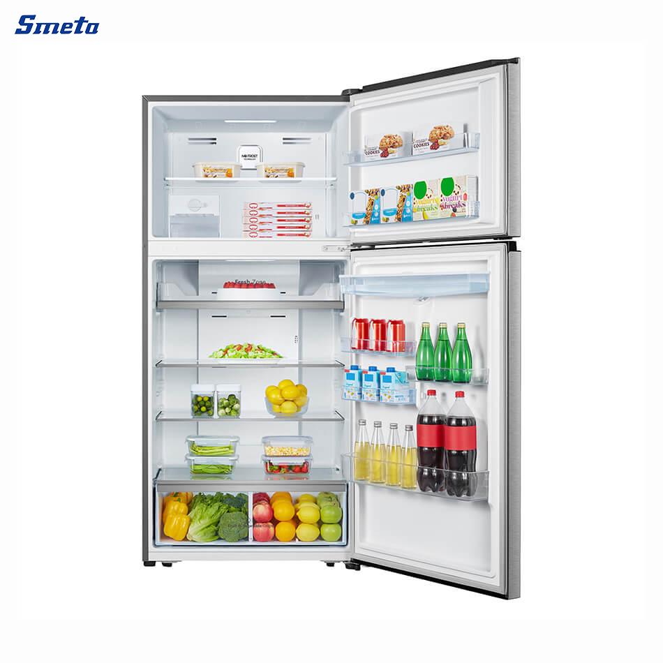 501L Two Door Stainless Steel Fridge Freezer Top Freezer