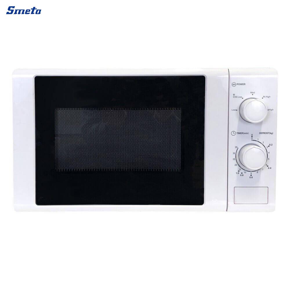 20L White Compact Countertop Microwave Oven