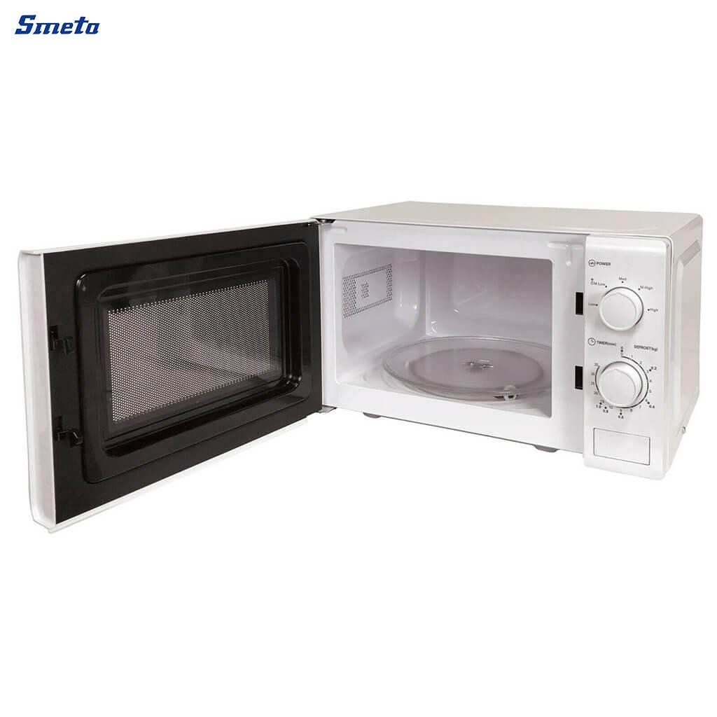20L White Compact Countertop Microwave Oven