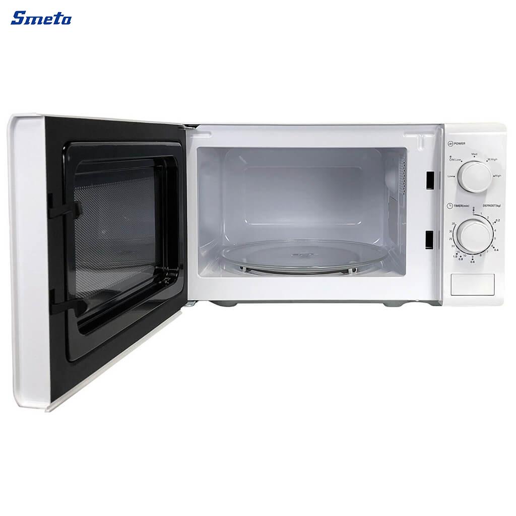 20L White Compact Countertop Microwave Oven