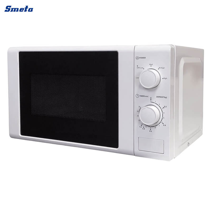 20L White Compact Countertop Microwave Oven