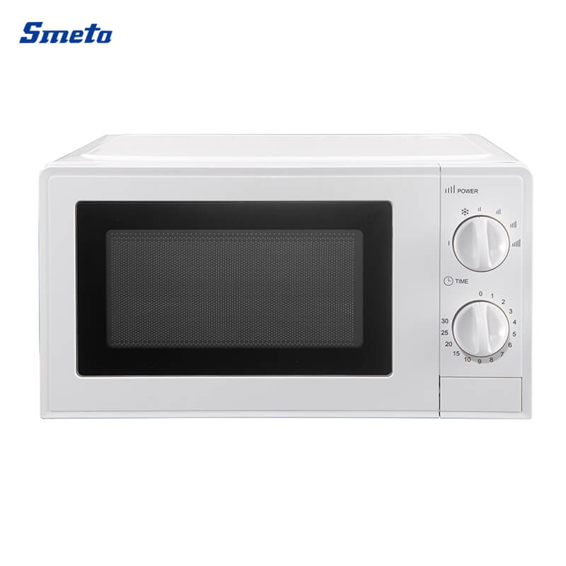20L Black/White Small Microwave Oven with Mechanical Control