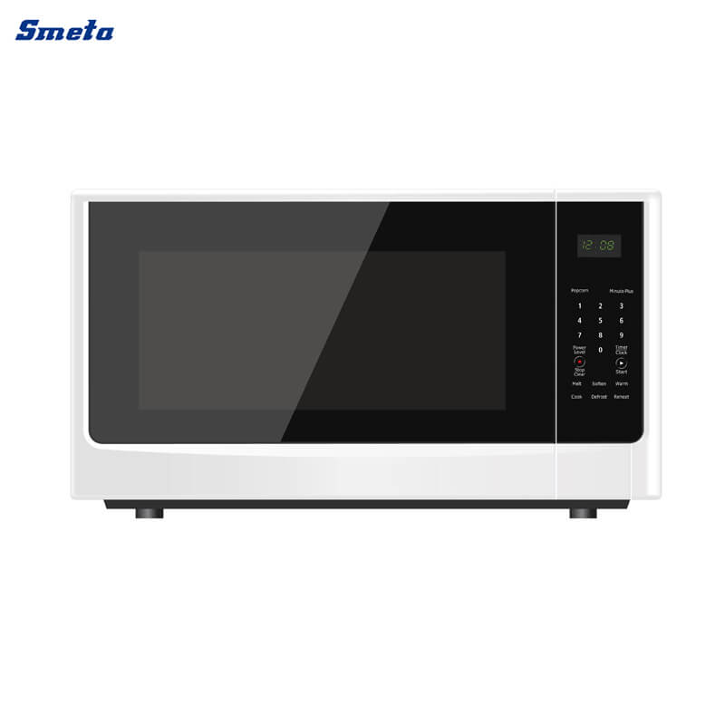45L White/Black 1100 Watt Countertop Microwave Oven With Touch Screen