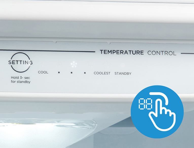 Smta white refrigerator with ice maker -Electronic Control
