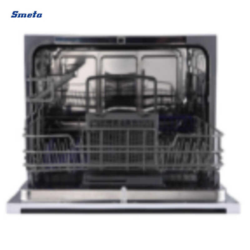 6 Place Silver/Black Mini Table Top Dishwasher