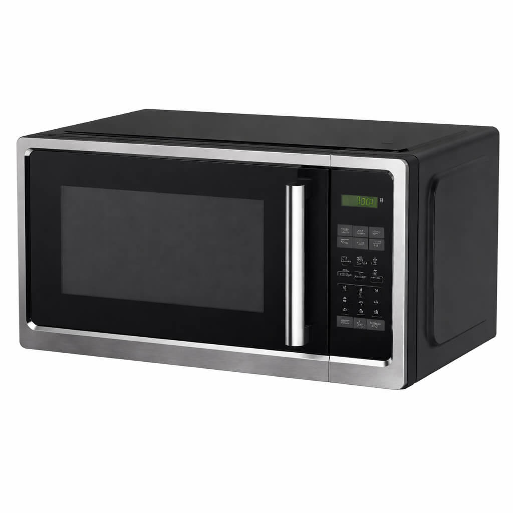 0.9 Cu.Ft Black Stainless Countertop Microwave Oven