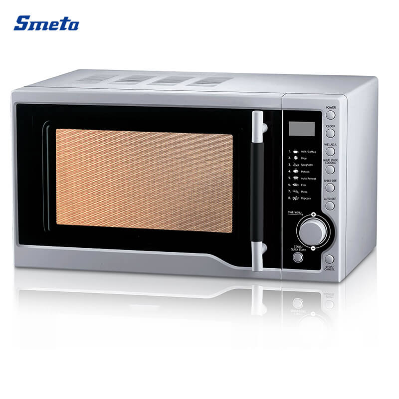 25L Digtal Small Countertop Microwave Black/White