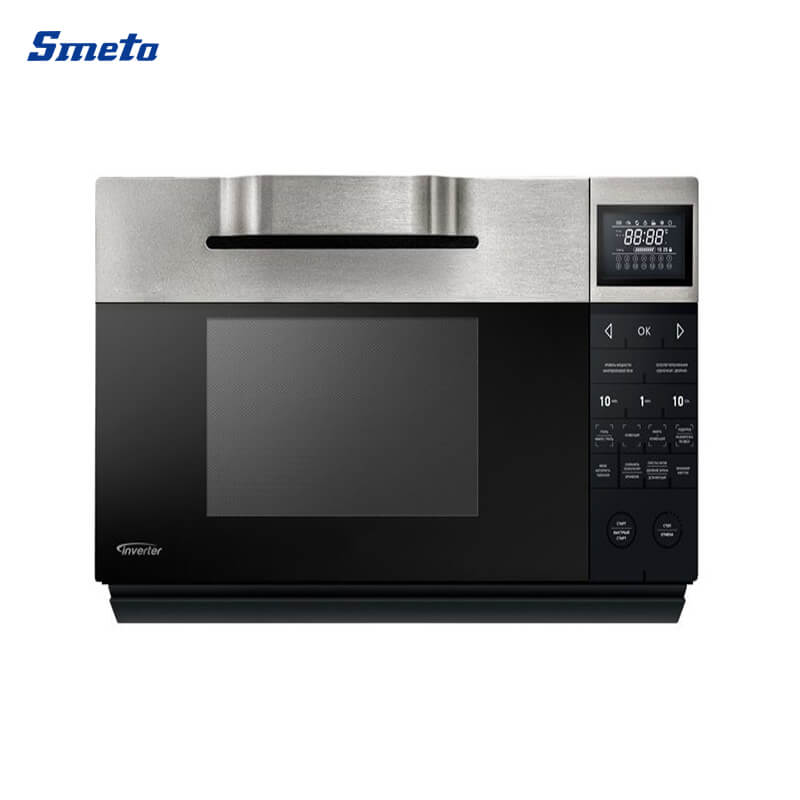 34L/23L Multi Black Stainless Steel Countertop Microwave Oven with Grill and Hot Air Convection Function