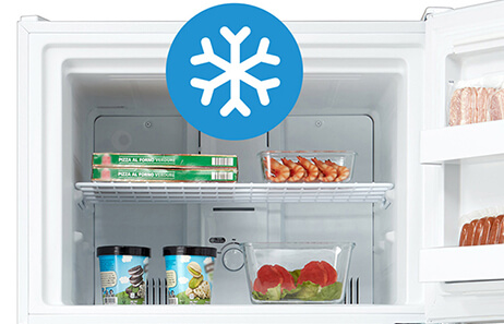 Smta white refrigerator with ice maker -Top-Mount-Freezer