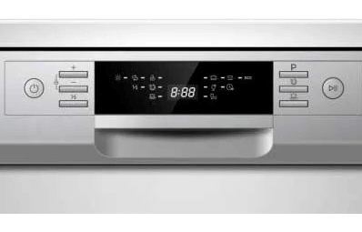 Electronic button control with LED display panel | Smeta dishwasher freestanding silver