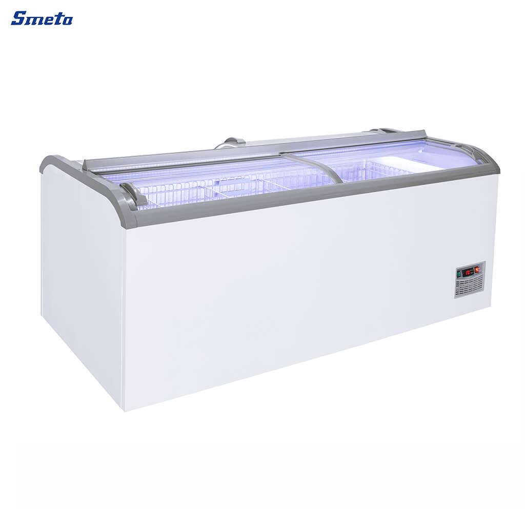 1000L Double Door Ice Cream Chest Freezer Sliding Door