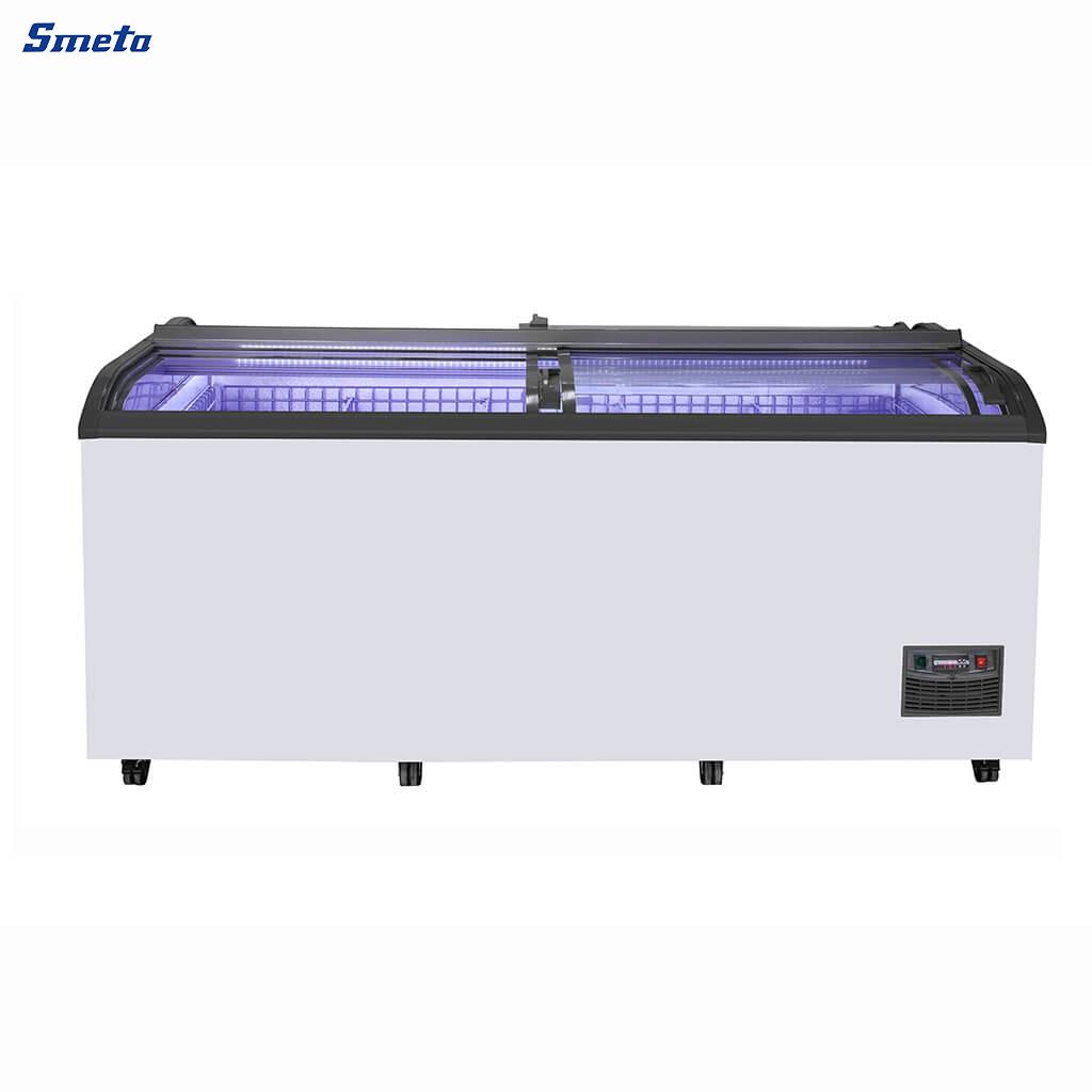 1000L Double Door Ice Cream Chest Freezer Sliding Door