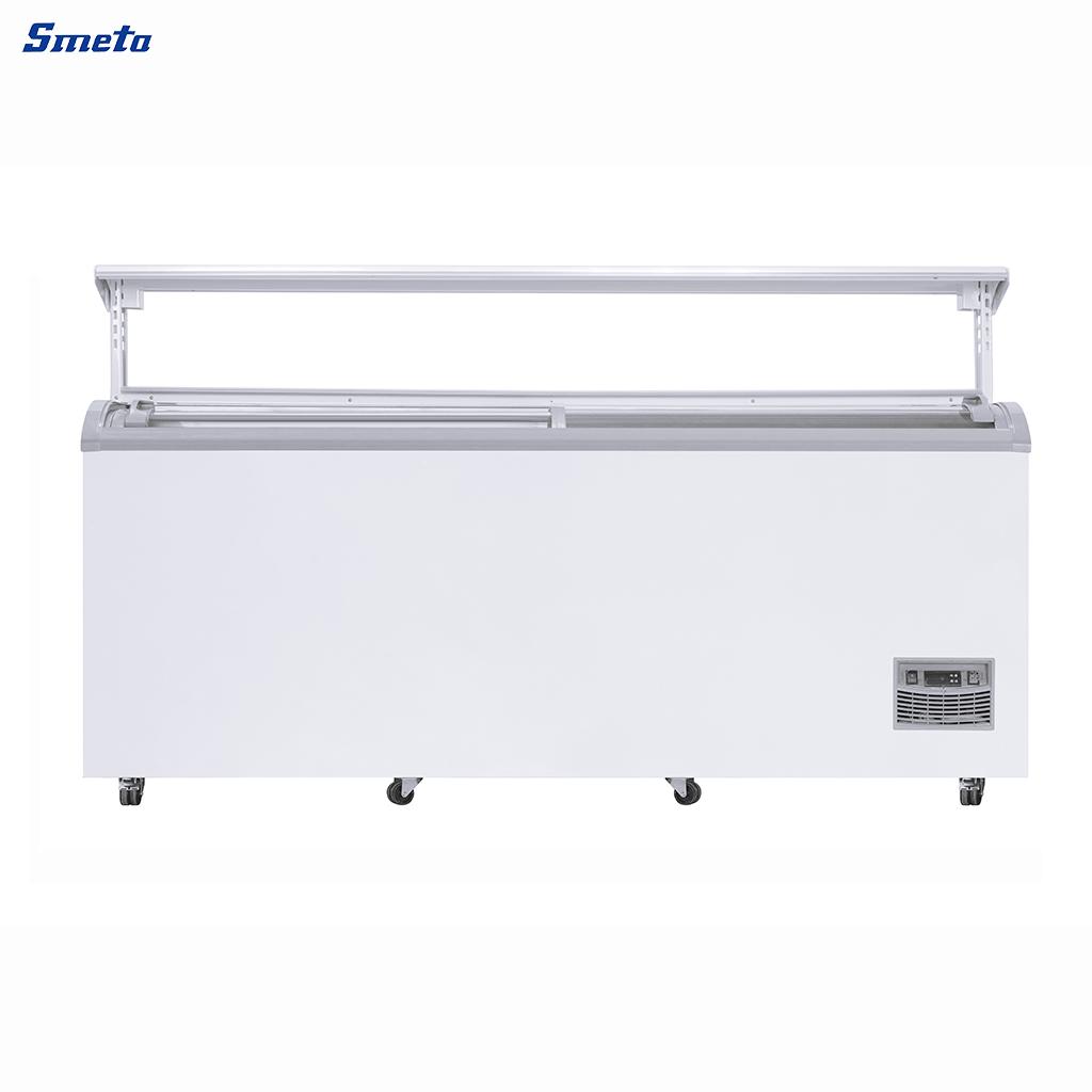 1000L Double Door Ice Cream Chest Freezer Sliding Door