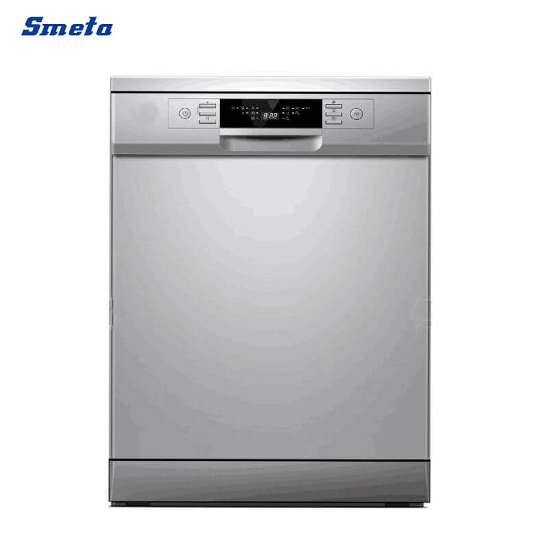 14 Place Stainless Steel Dishwasher freestanding Silver