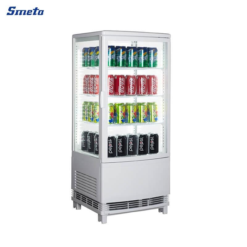 82L 4-Sided Upright Glass Fridge