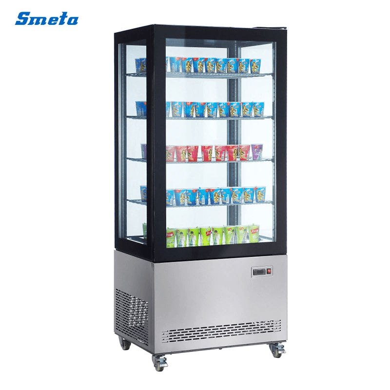 550L Counter Top Display Fridge With Four Sided Glass