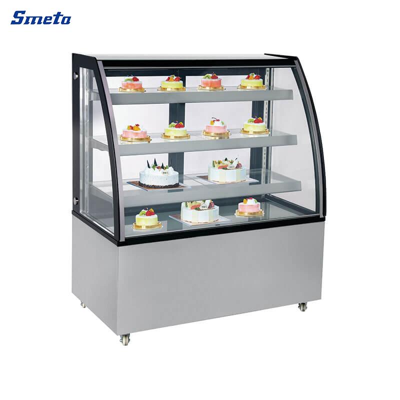 420L Front Curved Glass Display Fridge Counter