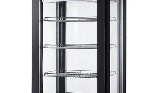 Smeta upright glass door freezer details