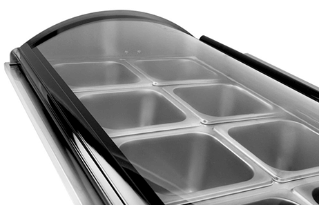 Smeta table top display fridge complete glass cover