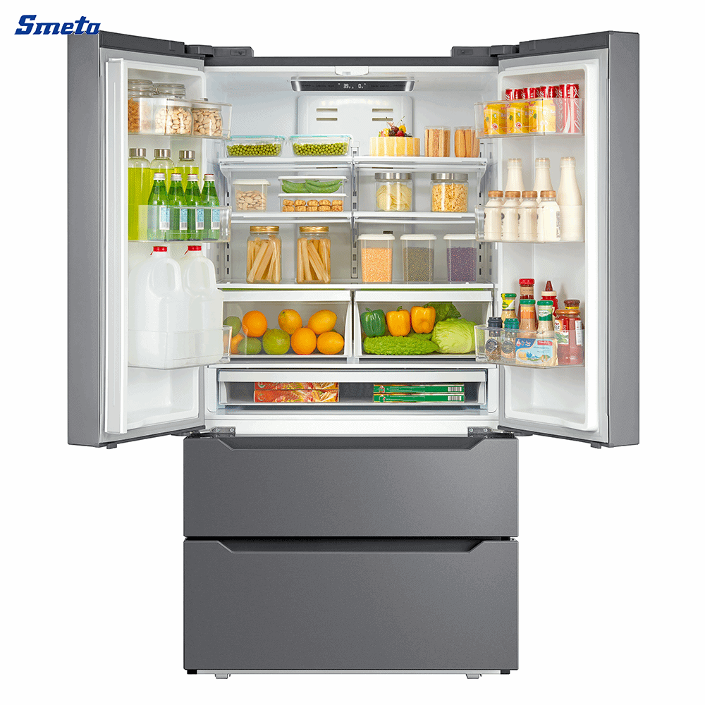 22.5 Cu. Ft. Counter Depth French Door Refrigerator 4-Door with Dual Freezers