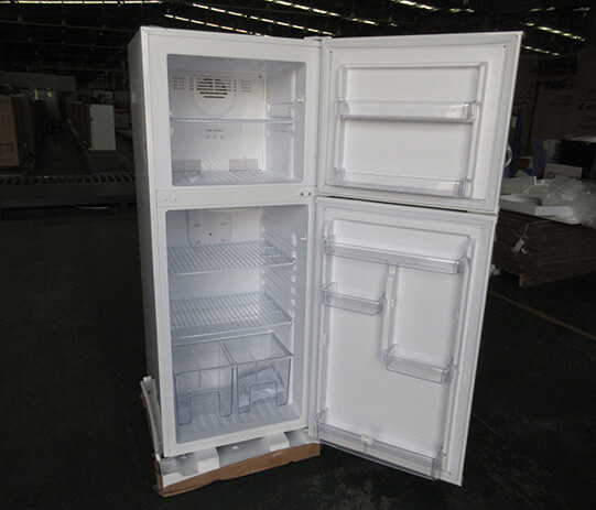 Smeta top mount fridge TDT-328WWU Bulk photo open