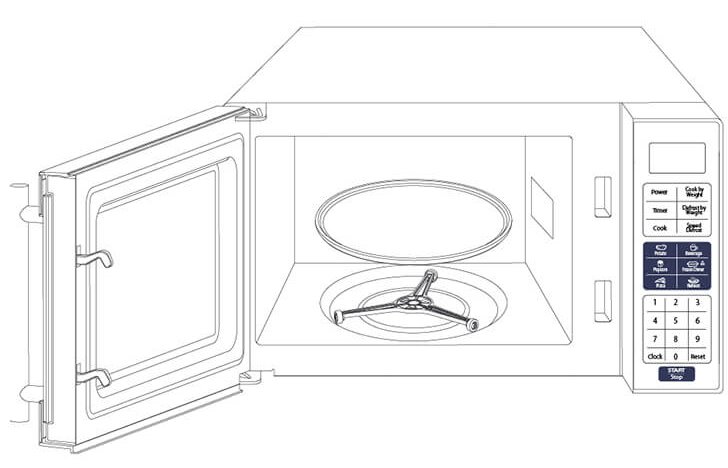 Smeta countertop microwave