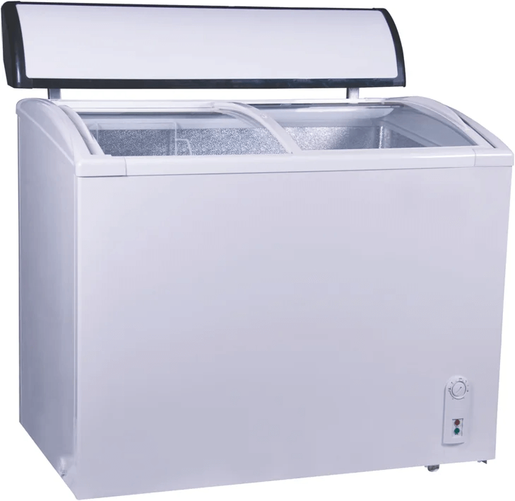 500L Glass Door Commercial Display Freezer Sliding Top