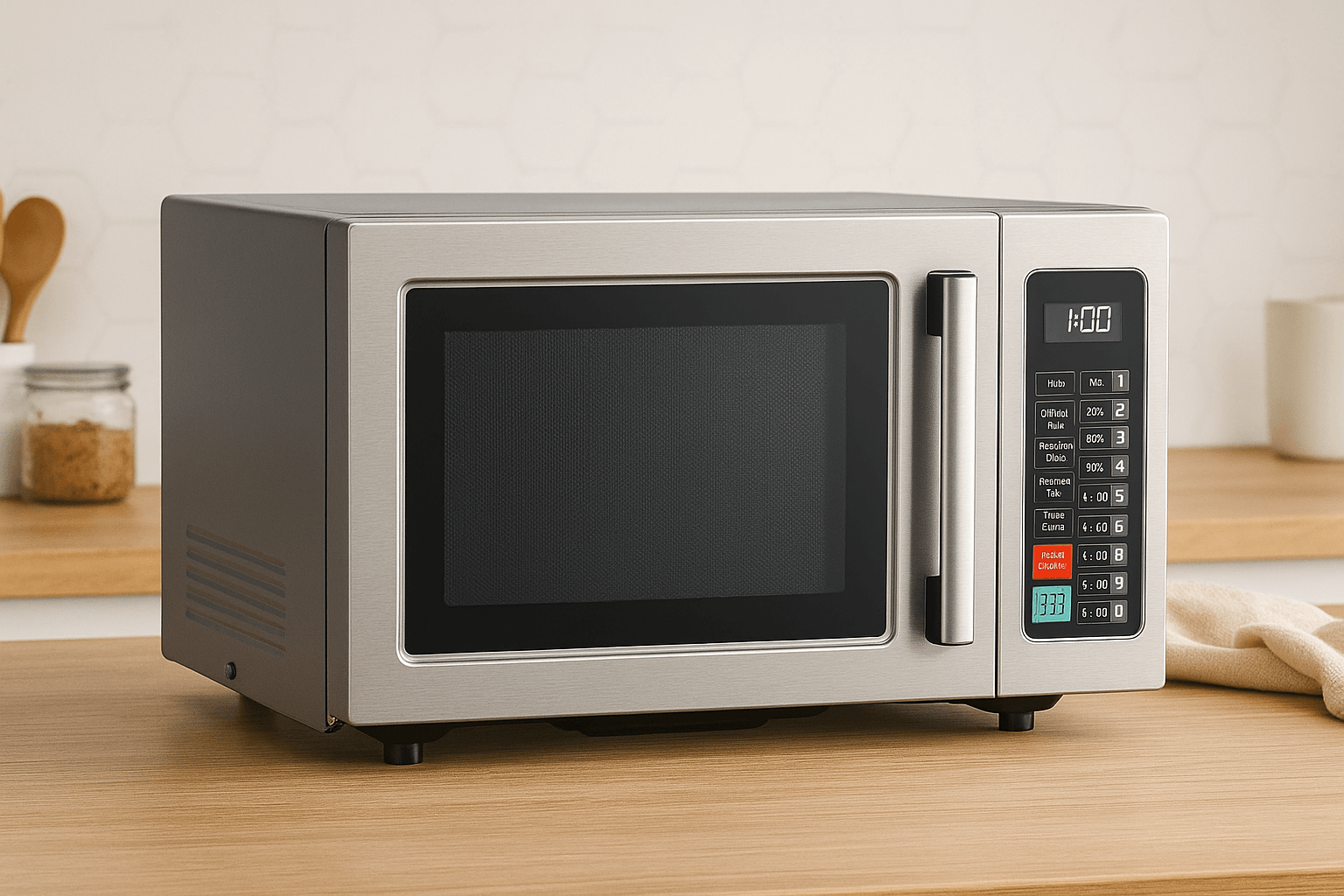 Compact Yet Efficient | Smeta stainless steel microwave countertop