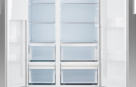 Smart-Interior-Layout-for-Food-Freshness-&-Access | Smeta side by side door refrigerator