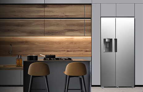 Spacious-&-Well-Organized | Smeta side by side door refrigerator