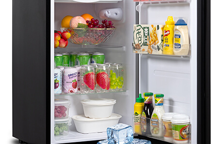 Modern Design for Versatile Placement | Smeta black mini fridge TSF-90BWU