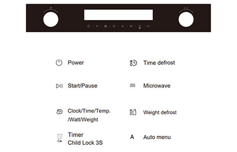 User Friendly Touch Control & Auto Menus built in microwave oven TMB90-34LKMM(ES)