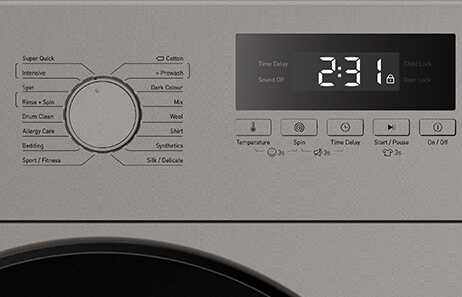 Reliable Fully Automatic Operation | Smeta 7kg front loader washing machine TWF-70B10LBT-S